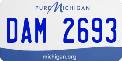 MI license plate DAM2693