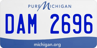 MI license plate DAM2696