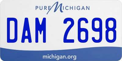 MI license plate DAM2698