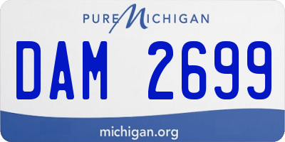 MI license plate DAM2699