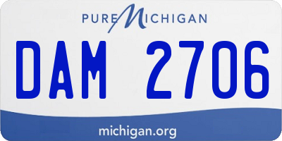 MI license plate DAM2706