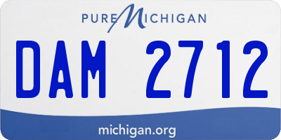 MI license plate DAM2712