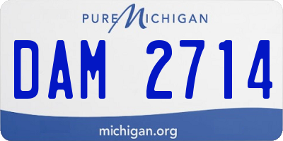 MI license plate DAM2714