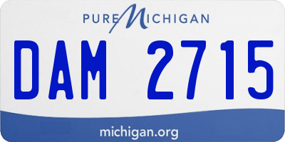 MI license plate DAM2715
