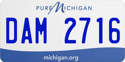 MI license plate DAM2716
