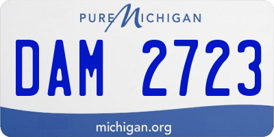 MI license plate DAM2723
