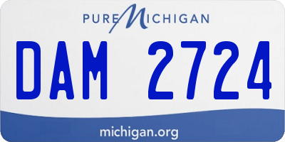 MI license plate DAM2724