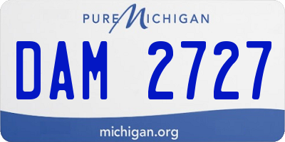 MI license plate DAM2727
