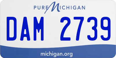 MI license plate DAM2739