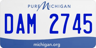 MI license plate DAM2745