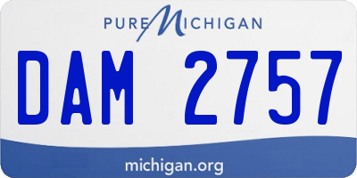 MI license plate DAM2757