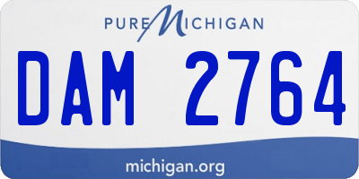 MI license plate DAM2764