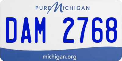 MI license plate DAM2768