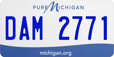 MI license plate DAM2771