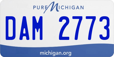 MI license plate DAM2773