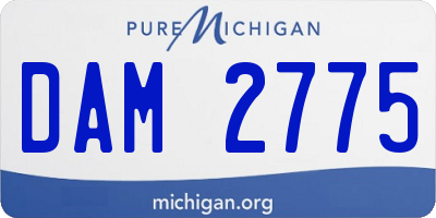 MI license plate DAM2775