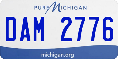 MI license plate DAM2776