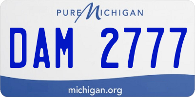 MI license plate DAM2777