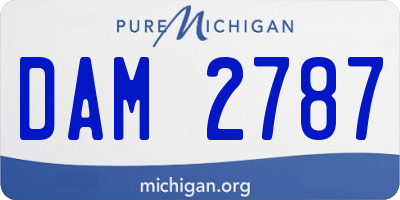 MI license plate DAM2787