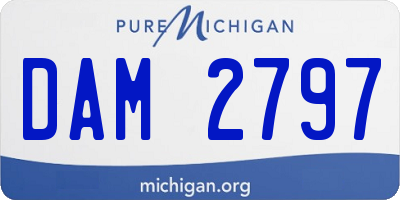 MI license plate DAM2797