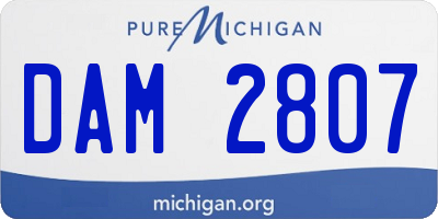 MI license plate DAM2807