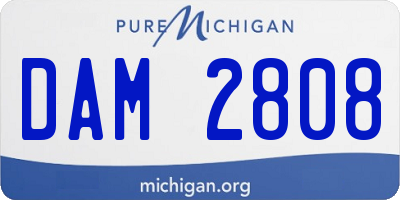 MI license plate DAM2808
