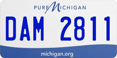 MI license plate DAM2811