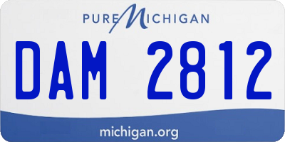 MI license plate DAM2812