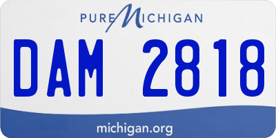 MI license plate DAM2818