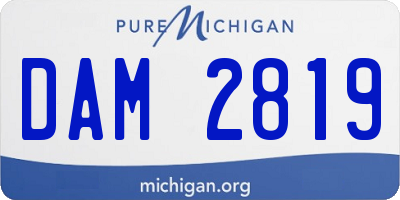 MI license plate DAM2819