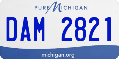 MI license plate DAM2821