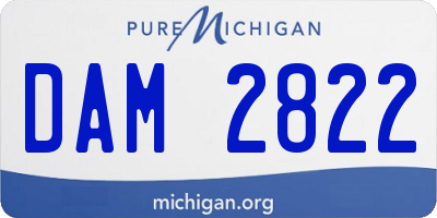 MI license plate DAM2822