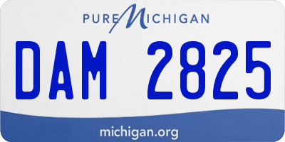 MI license plate DAM2825