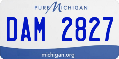 MI license plate DAM2827