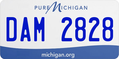 MI license plate DAM2828