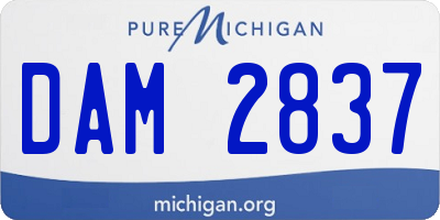 MI license plate DAM2837