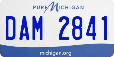 MI license plate DAM2841