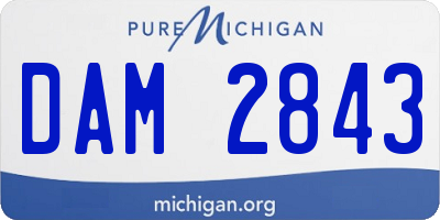MI license plate DAM2843