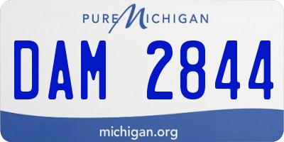 MI license plate DAM2844
