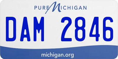 MI license plate DAM2846