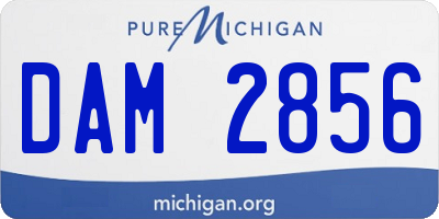 MI license plate DAM2856