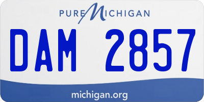 MI license plate DAM2857