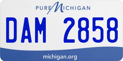MI license plate DAM2858
