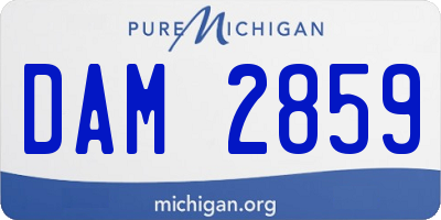 MI license plate DAM2859