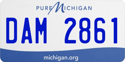 MI license plate DAM2861