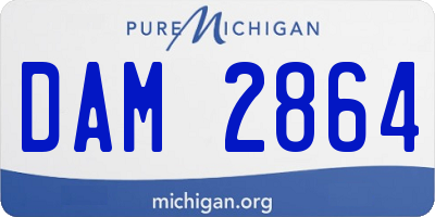 MI license plate DAM2864