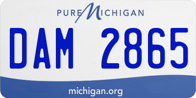 MI license plate DAM2865