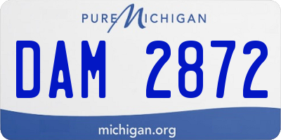 MI license plate DAM2872