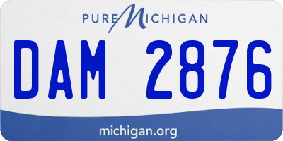 MI license plate DAM2876