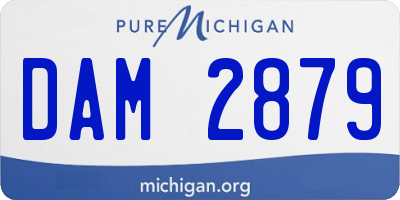 MI license plate DAM2879